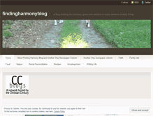Tablet Screenshot of findingharmonyblog.com